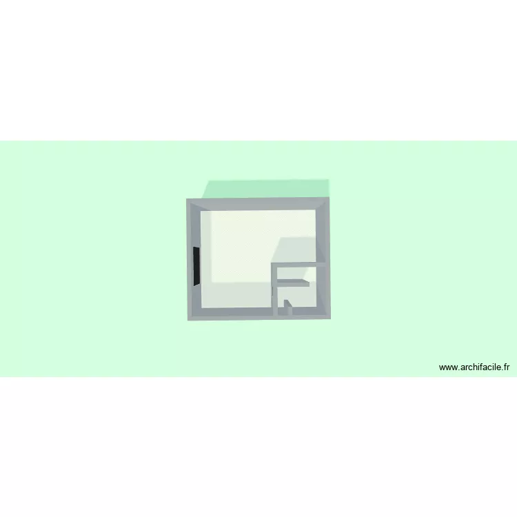 maison. Plan de 2 pièces et 48 m²