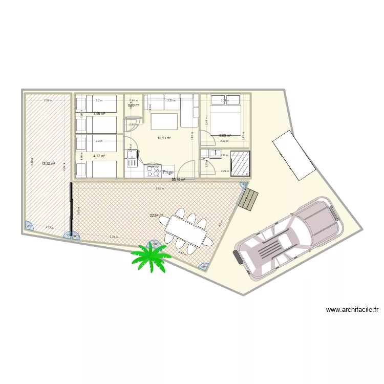 MH GUILLAUME. Plan de 8  et 172 m²