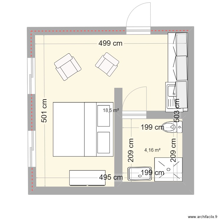 STUDIO 5 . Plan de 0 pièce et 0 m2