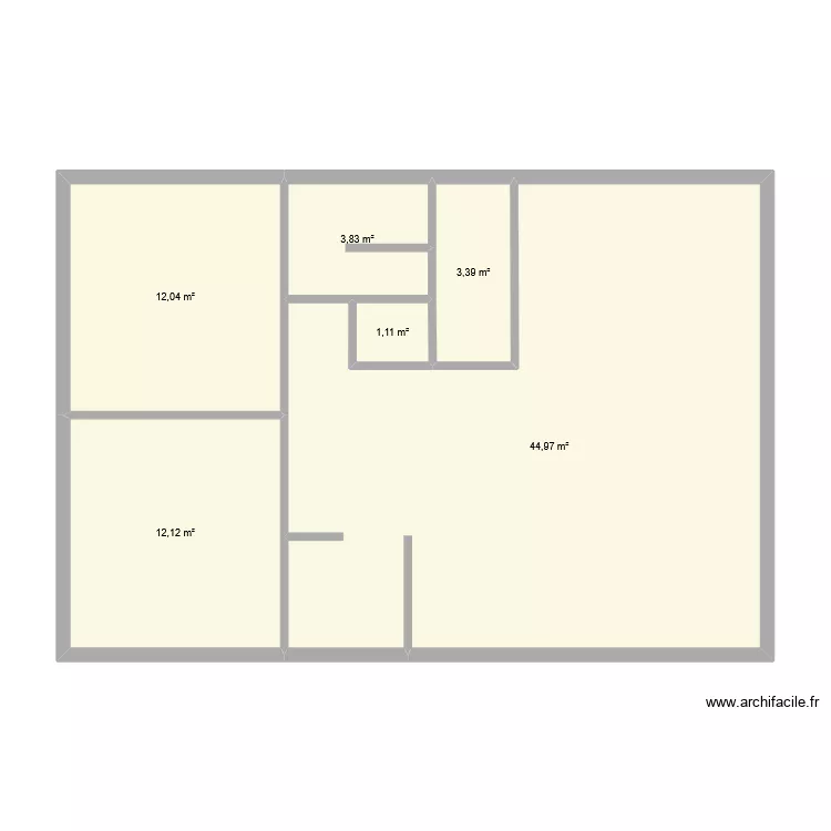 Maison 75m2 electricite. Plan de 