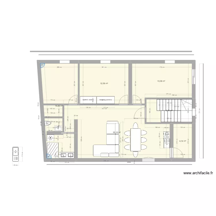 Rez de Chauss&eacute;e. Plan de 