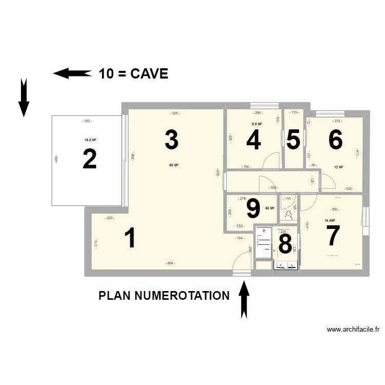 PLAN GENERAL NUMEROTATION. Plan de 7  et 113 m²