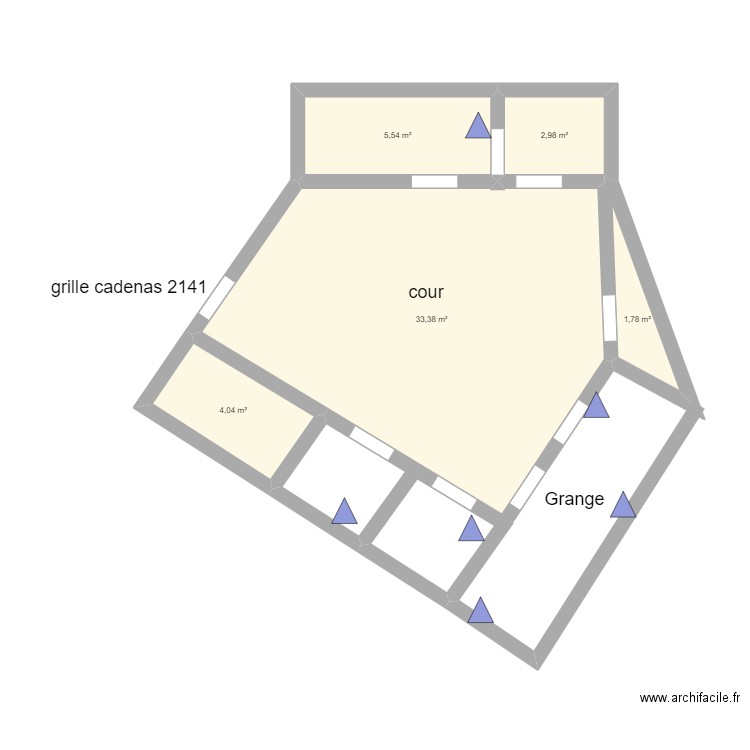 DB Développement ferme.. Plan de 5 pièces et 48 m2