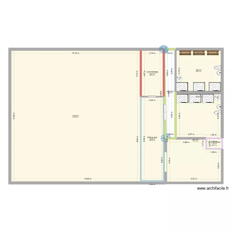 Dojo hwarangs. Plan de 