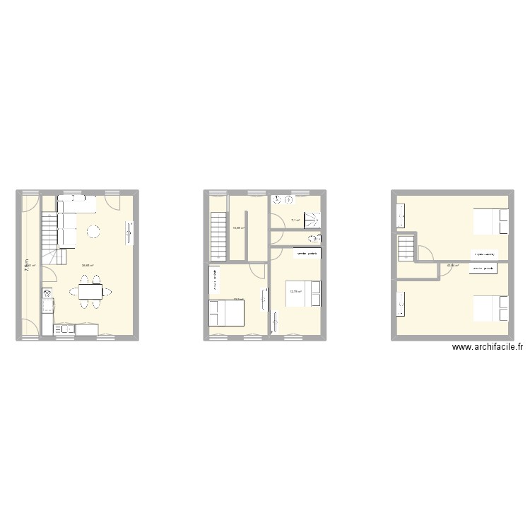 Maison St Omer. Plan de 7 pièces et 131 m2
