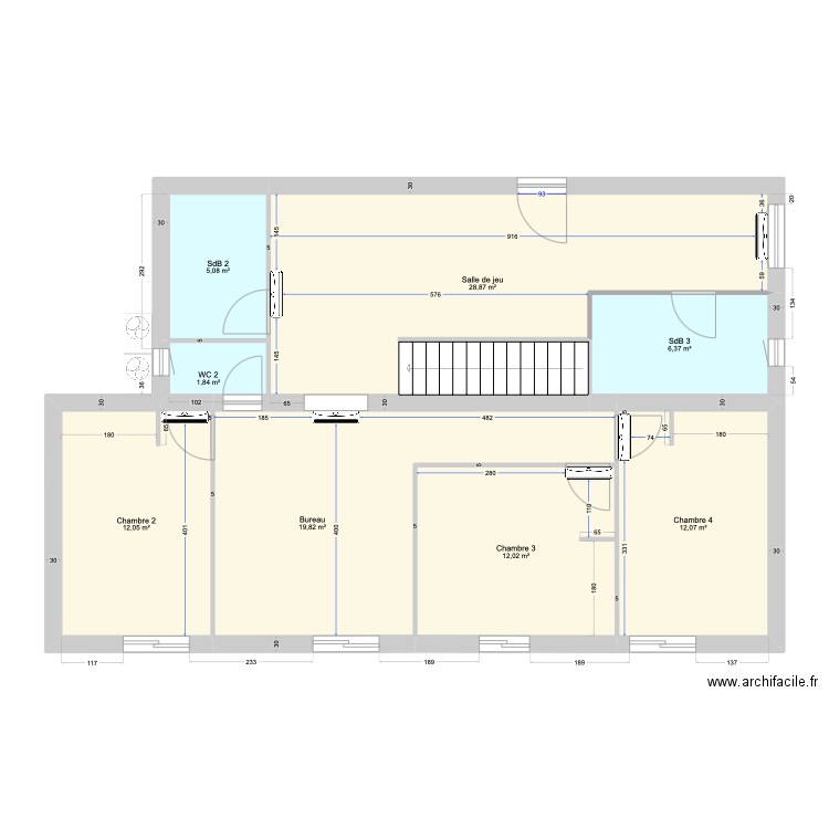 GARAVAN - Clim v1.8. Plan de 15 pièces et 197 m2
