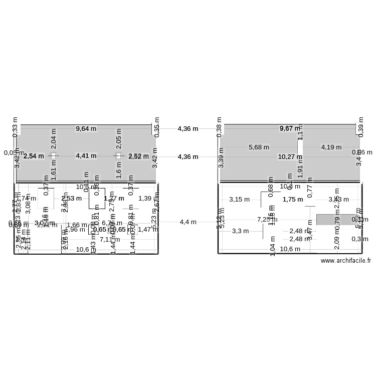 Facade. Plan de 0 pièce et 0 m2