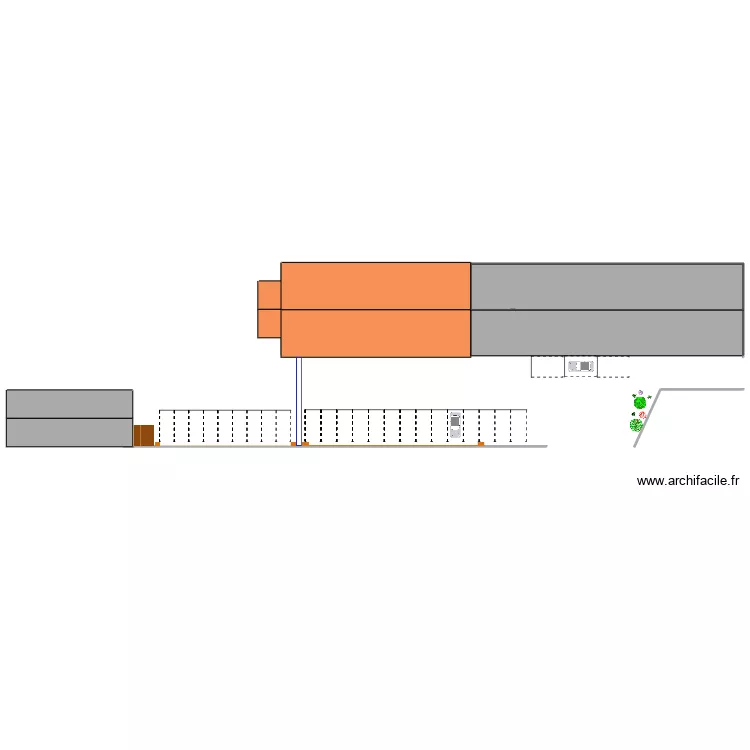 HanGare. Plan de 1  et 1048 m²