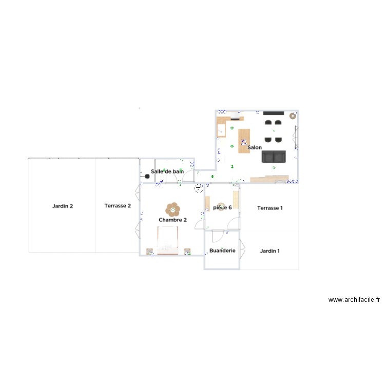 RdC Gauche. Plan de 0 pièce et 0 m2