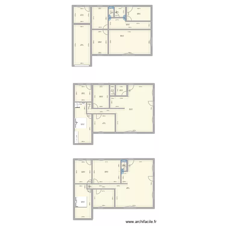 MAISON. Plan de 18  et 308 m²