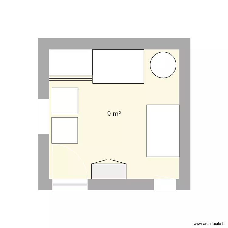Mielerie S&eacute;bastien Blandamour. Plan de 1  et 9 m²