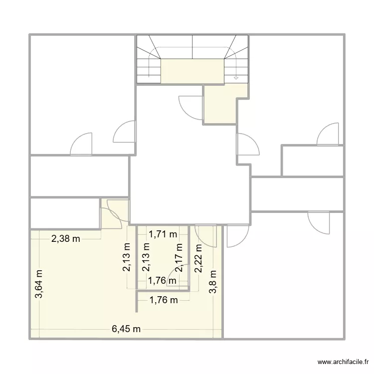 PALIER 3. Plan de 8  et 75 m²