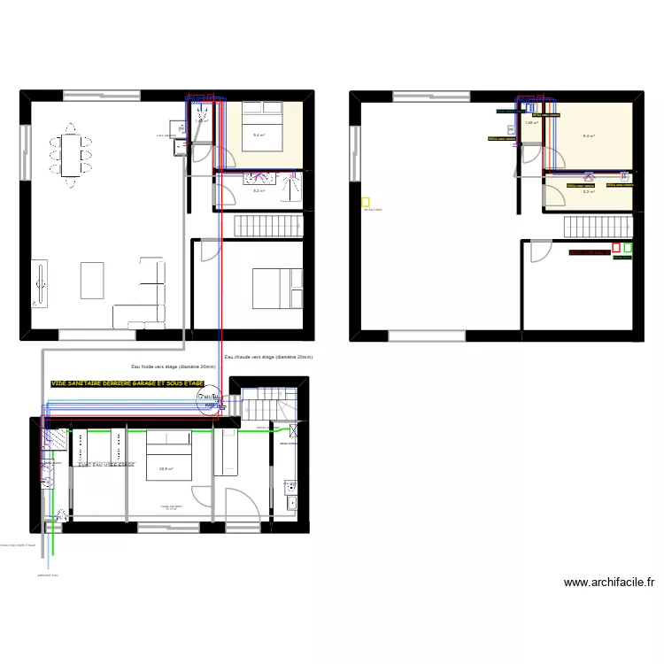 MAISON MILOU 2. Plan de 7  et 68 m²