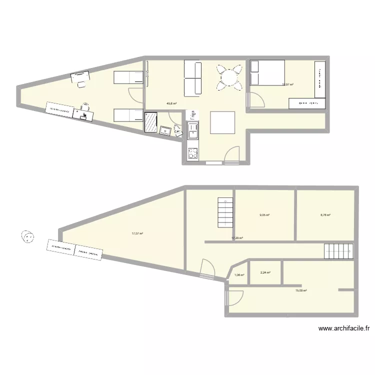 MAISON RYAN VILLIERS LE BEL. Plan de 9  et 127 m²