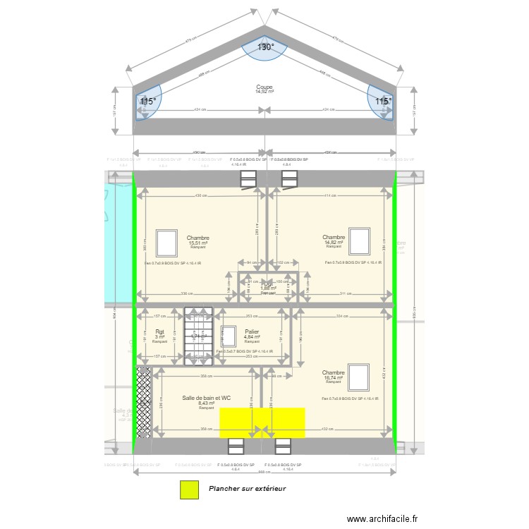 ML24003150 . Plan de 29 pièces et 265 m2