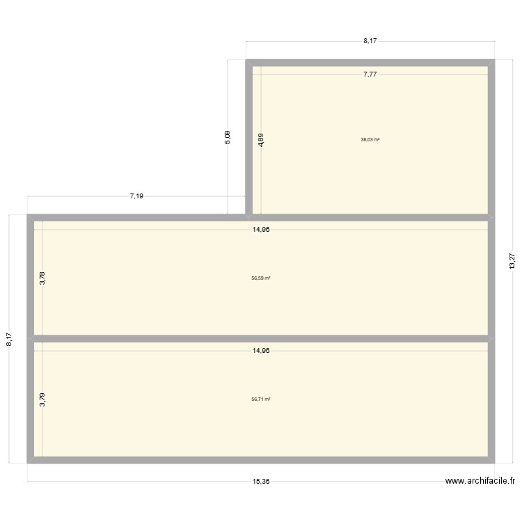 béa21. Plan de 3 pièces et 151 m2