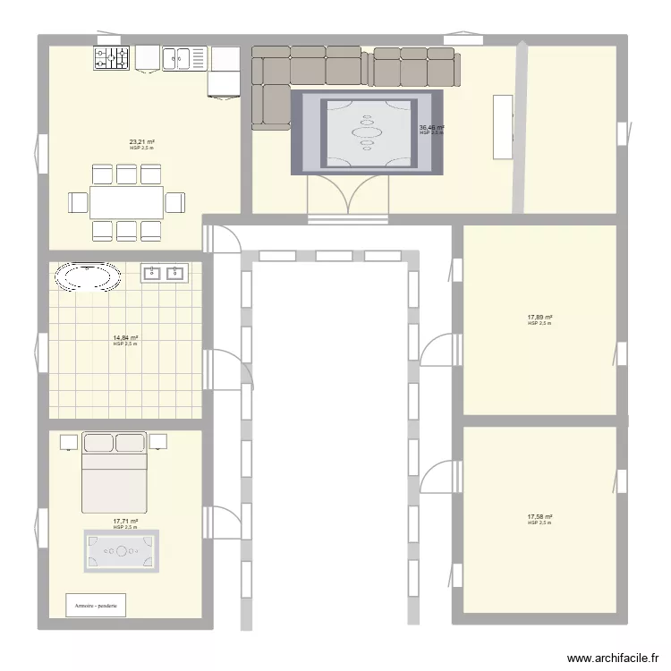 HOCHE TUNISIE. Plan de 6 Pièces et 128 m² HOCHE TUNISIE. Plan de 6 Pièces et 128 m²