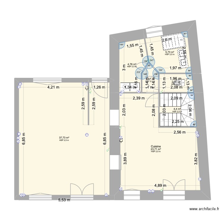 maison frederic mistral. Plan de 16 pièces et 196 m2