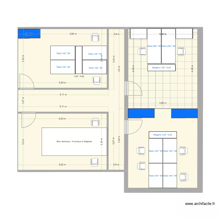 Etage-v2. Plan de 5 et 82 m² Etage-v2. Plan de 5 et 82 m²