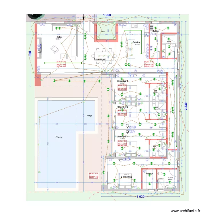VILLA. Plan de 