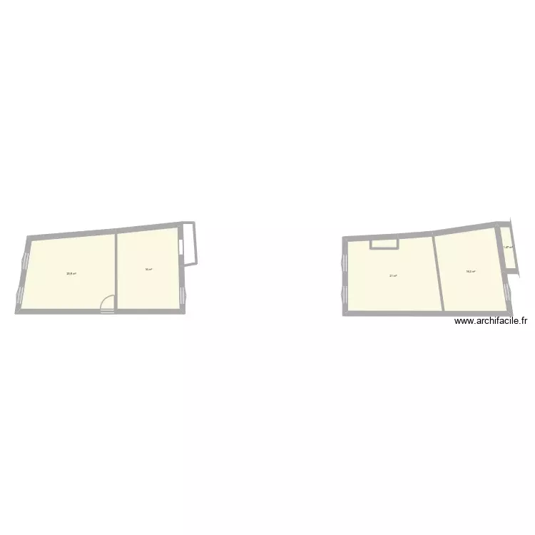 Etage magasin 3. Plan de 5 Pièces et 76 m²