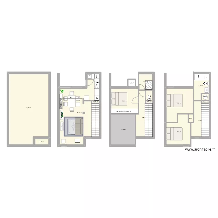 22T Wattignies. Plan de 18 Pièces et 152 m²