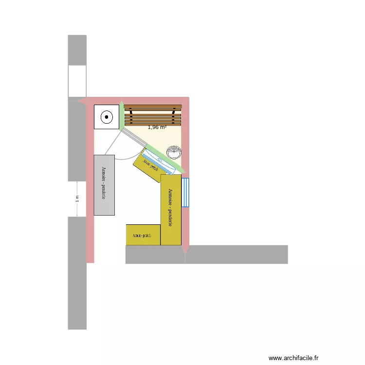 buanderie. Plan de 