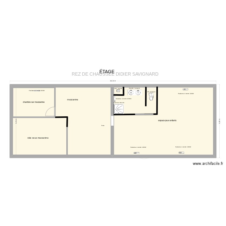maison didier. Plan de 8 pièces et 219 m2