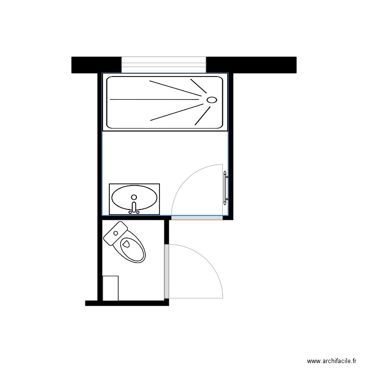 blanchard. Plan de 2 pièces et 5 m2