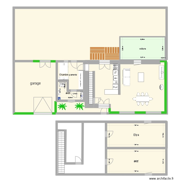 maison. Plan de 7 pièces et 349 m2