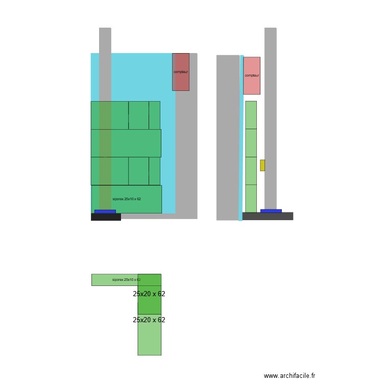 muret portail. Plan de 0 pièce et 0 m2