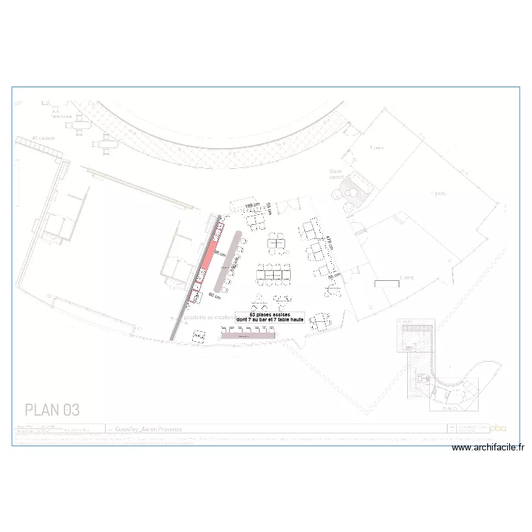 Plan 1 Etude Guenifey. Plan de 