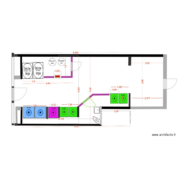 LAVERIE DUQUESNE. Plan de 0 pièce et 0 m2