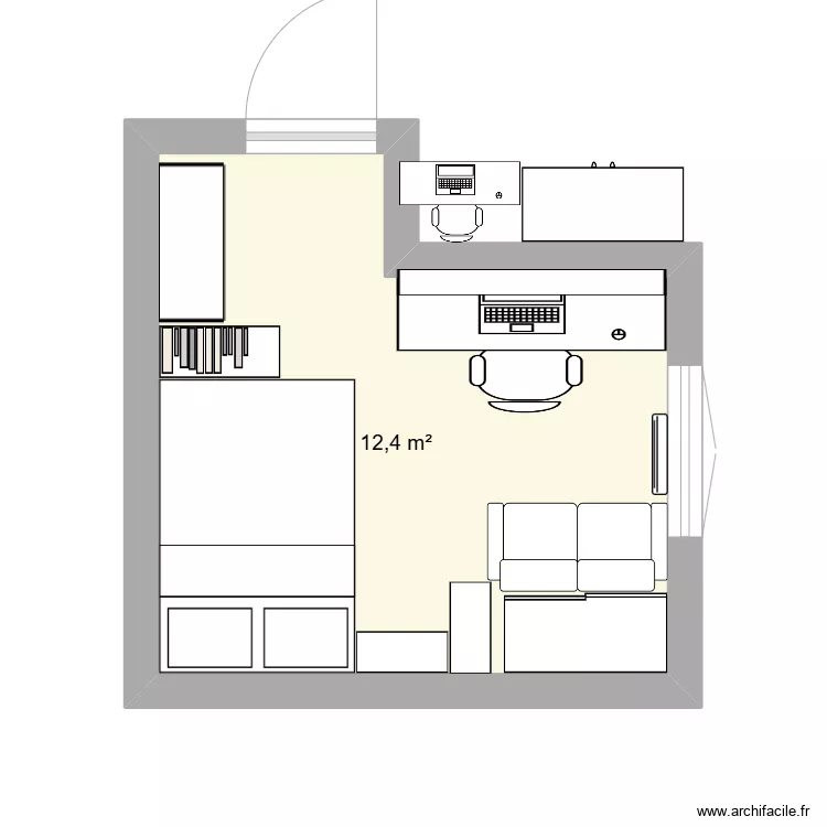 chambre. Plan de 0 pièce et 0 m2