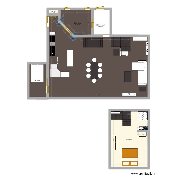 agrandissement. Plan de 0 pièce et 0 m2