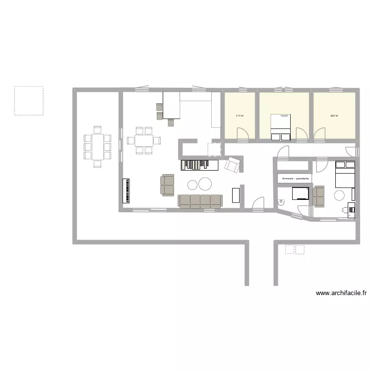 MAISON LEGO. Plan de 3  et 29 m²