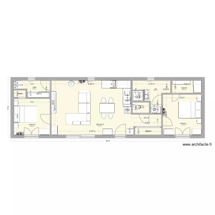 MAISON EN I. Plan de MAISON EN I. Plan de