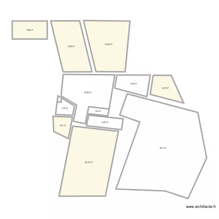 Libert&eacute; 3-6. Plan de 13  et 112 m²