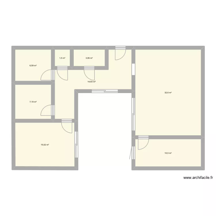 Maison. Plan de 8  et 91 m²