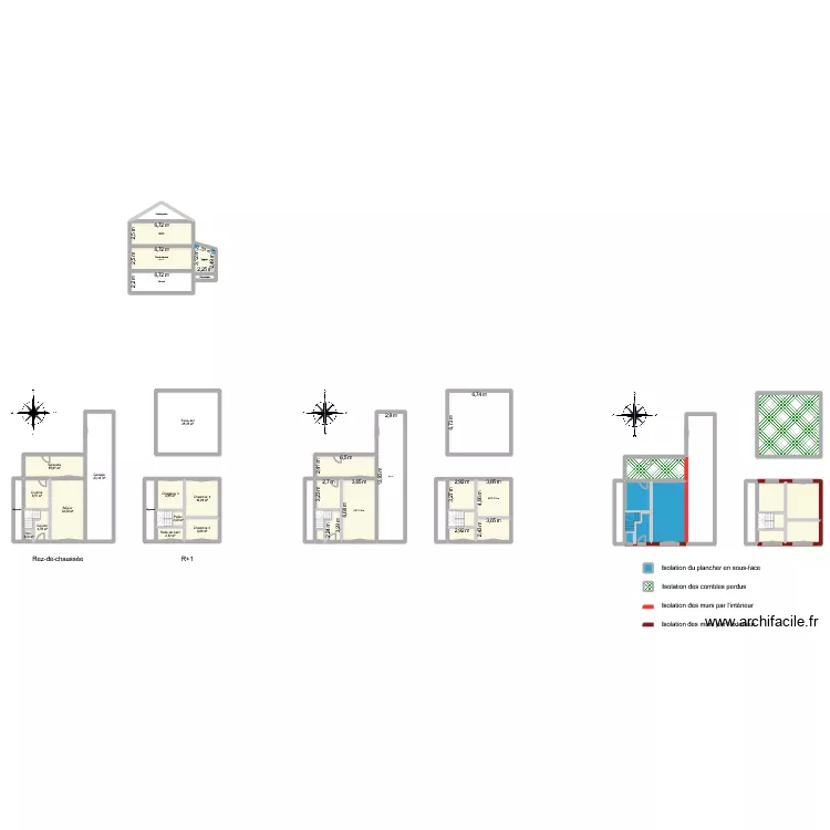 DEVILLERS Avesnois. Plan de 56  et 656 m²