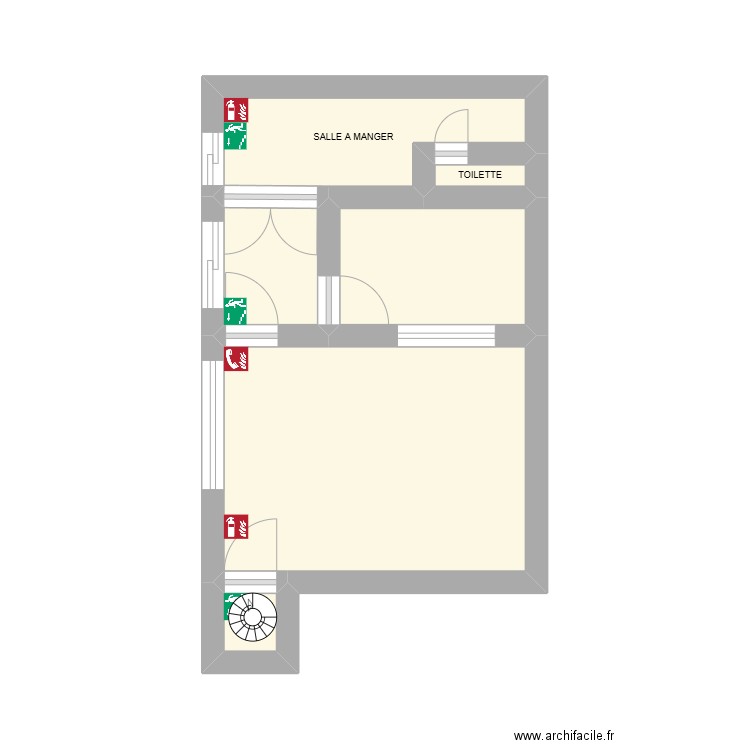 ETAGE 1. Plan de 6 pièces et 17 m2