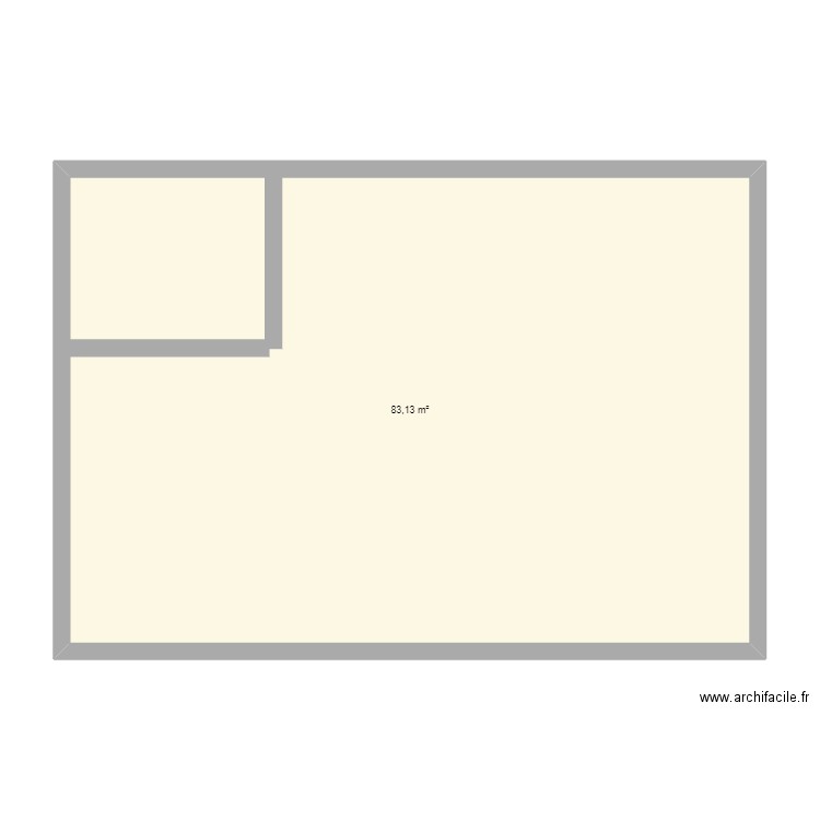 Plan2. Plan de 1 pièce et 83 m2