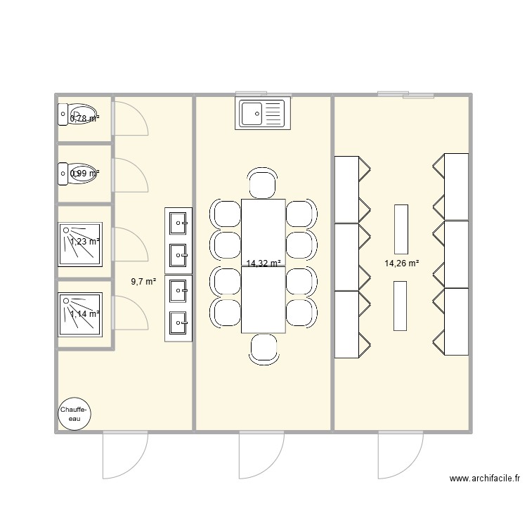 CIMAT CHANTIER CNR GENISSIAT. Plan de 7 pièces et 42 m2