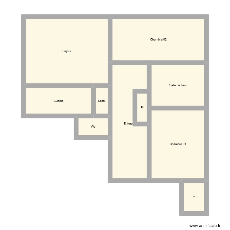 350602619. Plan de 10 pièces et 80 m2