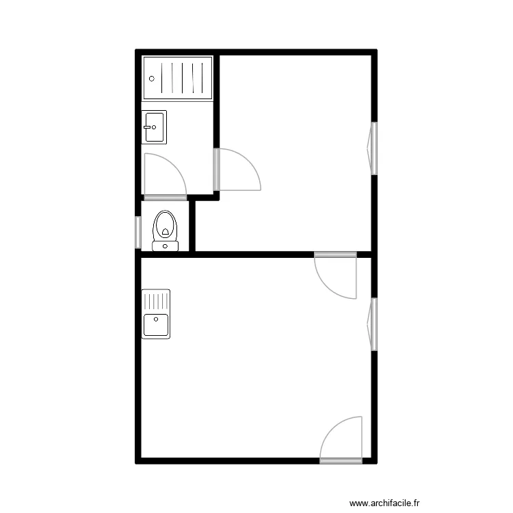 Monttessuy. Plan de 4  et 33 m²