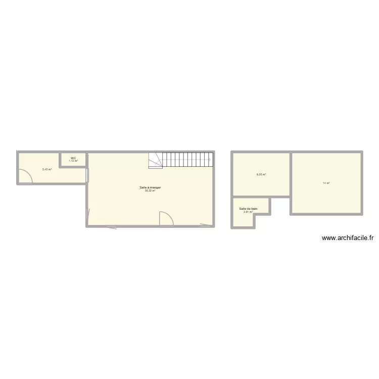 maison Nyoiseau. Plan de 6  et 62 m²