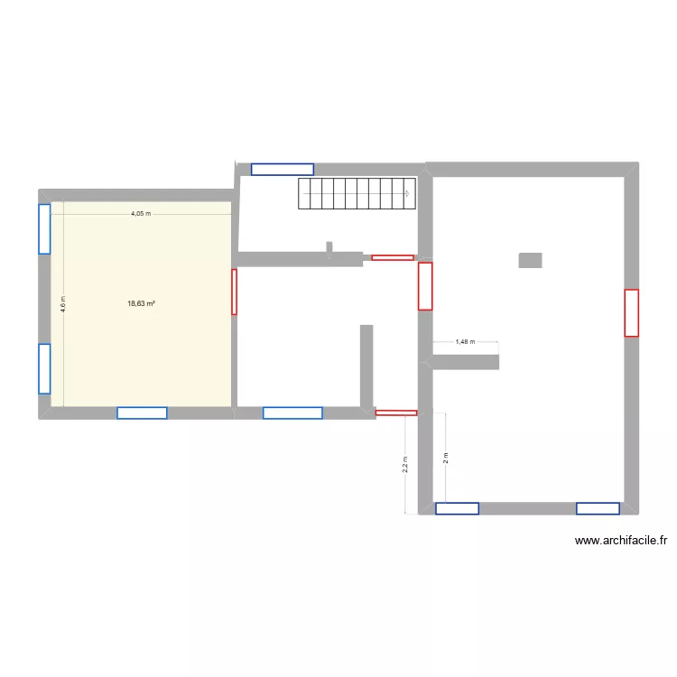 nordhouse fender. Plan de 1  et 19 m²