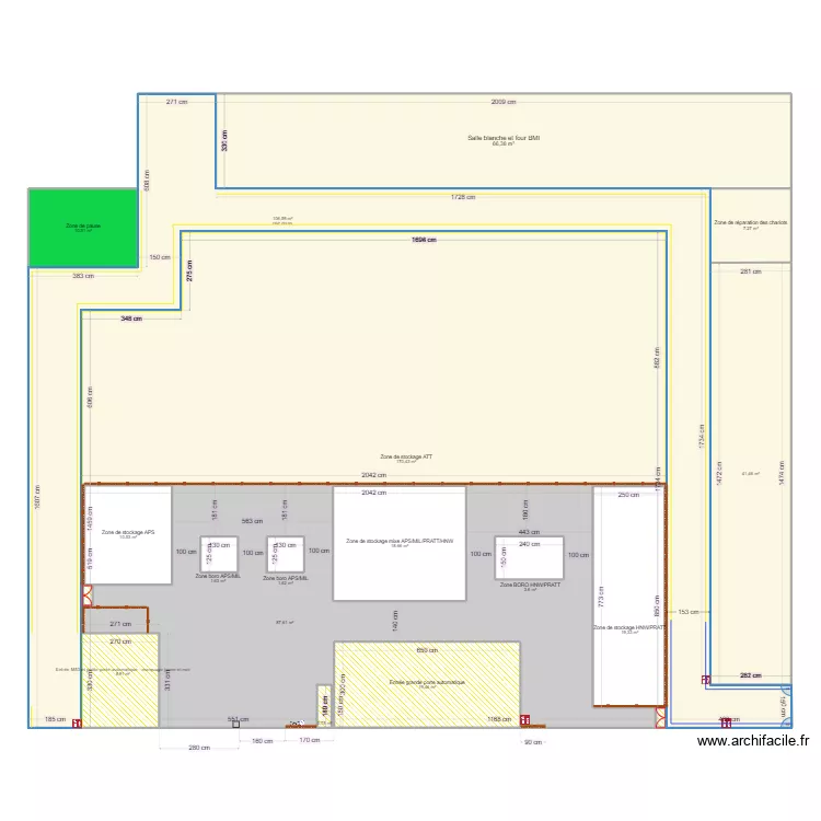 Plan zone induction avec marquage au sol pour CTIN. Plan de Plan zone induction avec marquage au sol pour CTIN. Plan de