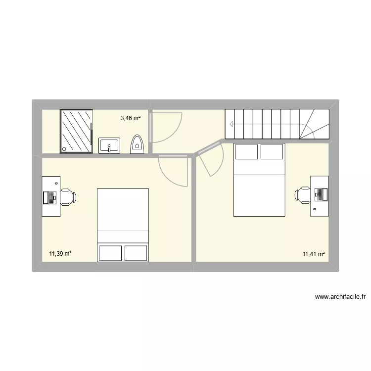H402 - 2EME - SDD bis. Plan de 
