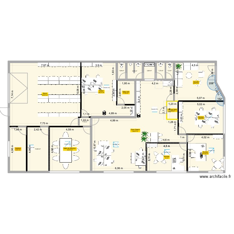 Altior bg. Plan de 18 pièces et 278 m2